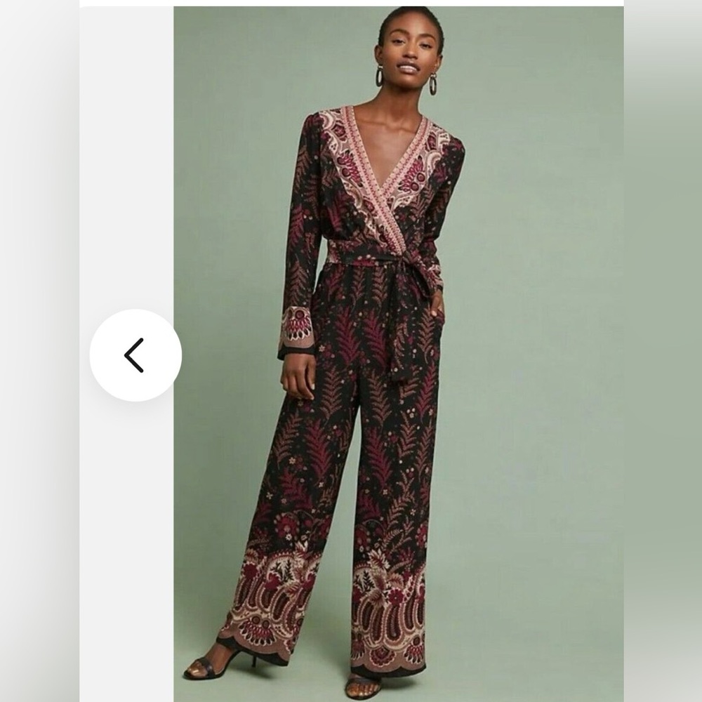 Anthropologie Long Sleeve Flowy Romper